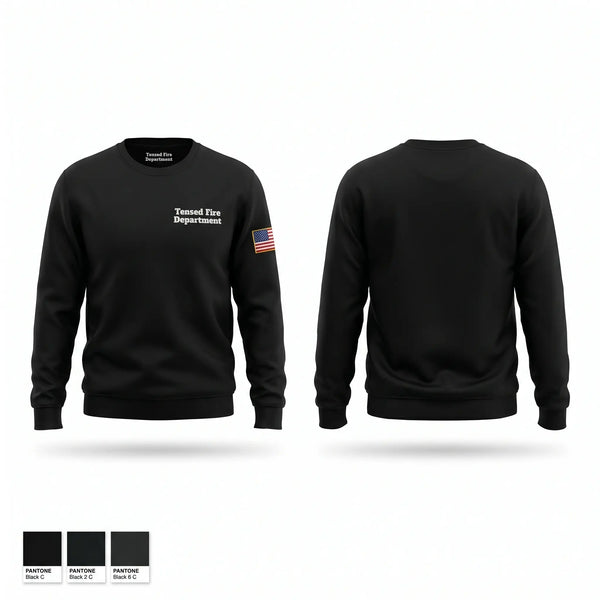 Crew Neck Sweatshirt, Tensed Fire Department, Fire Department, Teamtime, Team time, sublimation, custom sports apparel, team uniforms, spirit wear, spiritwear, sports uniforms, custom shirts, team store, custom team store, fundraiser sports, apparel fundraiser