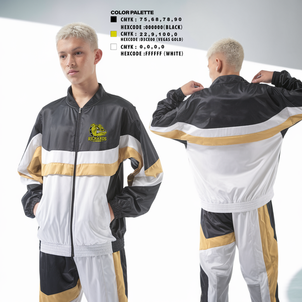Windbreaker, Richards High School Cheer, Cheer, Teamtime, Team time, sublimation, custom sports apparel, team uniforms, spirit wear, spiritwear, sports uniforms, custom shirts, team store, custom team store, fundraiser sports, apparel fundraiser