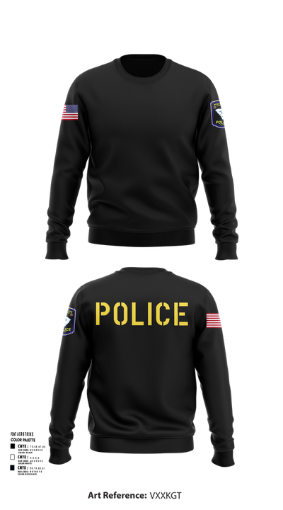 New Ellenton Police Department 612730 Crew Neck Sweatshirt - 3