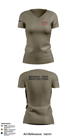 Womens Short Sleeve Vneck Shirt, SPRINX FIRE PROTECTION, , Teamtime, Team time, sublimation, custom sports apparel, team uniforms, spirit wear, spiritwear, sports uniforms, custom shirts, team store, custom team store, fundraiser sports, apparel fundraiser