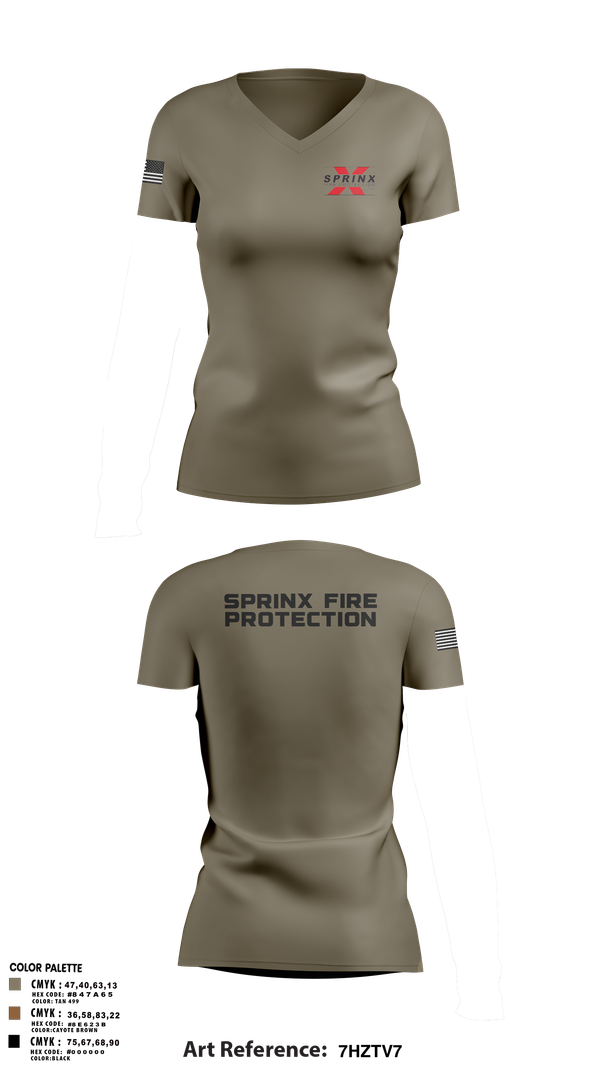Womens Short Sleeve Vneck Shirt, SPRINX FIRE PROTECTION, , Teamtime, Team time, sublimation, custom sports apparel, team uniforms, spirit wear, spiritwear, sports uniforms, custom shirts, team store, custom team store, fundraiser sports, apparel fundraiser