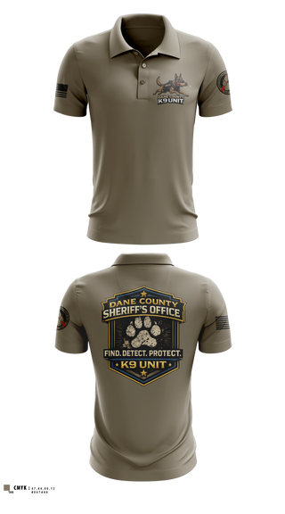 Short Sleeve Performance Polo, Dane County K9, Police, Teamtime, Team time, sublimation, custom sports apparel, team uniforms, spirit wear, spiritwear, sports uniforms, custom shirts, team store, custom team store, fundraiser sports, apparel fundraiser