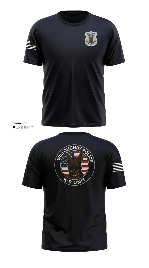 Old School Cotton Feel Shirt, Willoughby Police K9 Unit, Police, Teamtime, Team time, sublimation, custom sports apparel, team uniforms, spirit wear, spiritwear, sports uniforms, custom shirts, team store, custom team store, fundraiser sports, apparel fundraiser