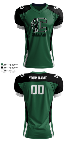 Football Jersey, Carlisle Thundering Herd, , Teamtime, Team time, sublimation, custom sports apparel, team uniforms, spirit wear, spiritwear, sports uniforms, custom shirts, team store, custom team store, fundraiser sports, apparel fundraiser