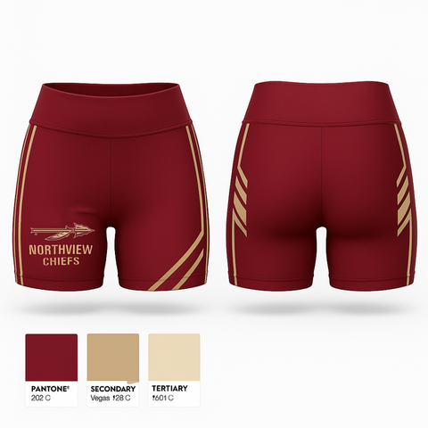 Womens Shorts, Northview Chiefs, Softball, Teamtime, Team time, sublimation, custom sports apparel, team uniforms, spirit wear, spiritwear, sports uniforms, custom shirts, team store, custom team store, fundraiser sports, apparel fundraiser