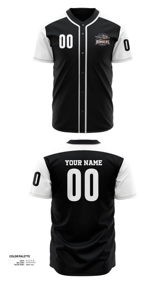 Full Button Baseball Jersey, Bombers, Baseball, Teamtime, Team time, sublimation, custom sports apparel, team uniforms, spirit wear, spiritwear, sports uniforms, custom shirts, team store, custom team store, fundraiser sports, apparel fundraiser
