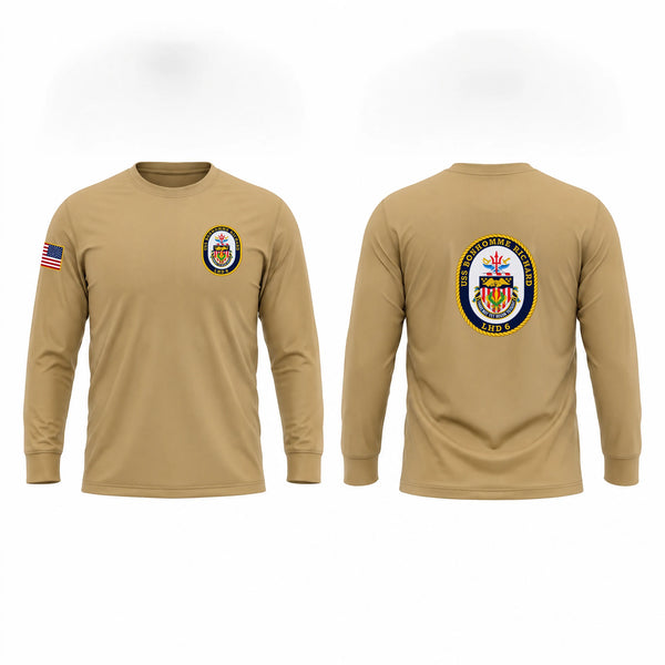 Long Sleeve Performance Shirt, USS BONHOMME RICHARD LHD-6, Navy, Teamtime, Team time, sublimation, custom sports apparel, team uniforms, spirit wear, spiritwear, sports uniforms, custom shirts, team store, custom team store, fundraiser sports, apparel fundraiser
