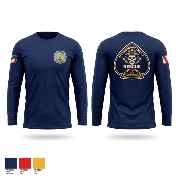 Long Sleeve Performance Shirt, Rotterdam Fire District #2, Fire Department, Teamtime, Team time, sublimation, custom sports apparel, team uniforms, spirit wear, spiritwear, sports uniforms, custom shirts, team store, custom team store, fundraiser sports, apparel fundraiser