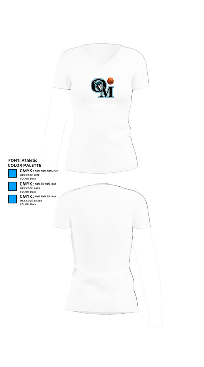 Organ Mountain Knights Basketball 63063900 Women's Short Sleeve V-neck Shirt - 18