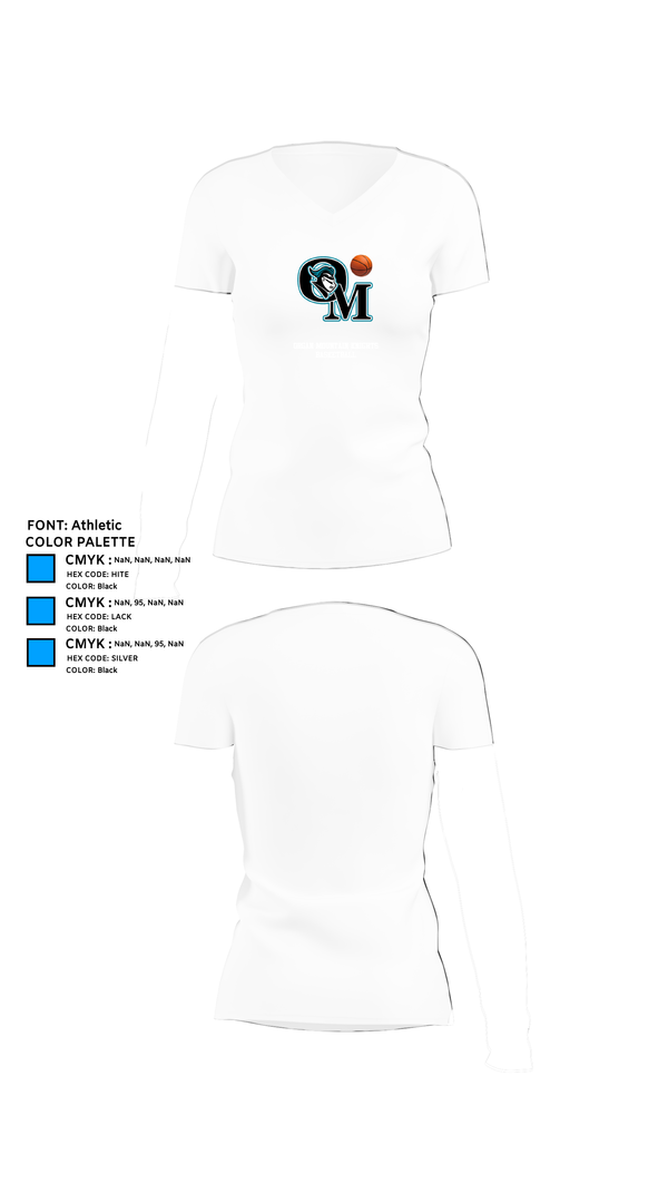 Womens Short Sleeve Vneck Shirt, Organ Mountain Knights Basketball, Men's Basketball, Teamtime, Team time, sublimation, custom sports apparel, team uniforms, spirit wear, spiritwear, sports uniforms, custom shirts, team store, custom team store, fundraiser sports, apparel fundraiser