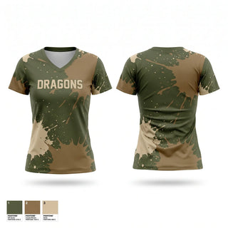 Womens Short Sleeve Vneck Shirt, Dragons, Men's Soccer, Teamtime, Team time, sublimation, custom sports apparel, team uniforms, spirit wear, spiritwear, sports uniforms, custom shirts, team store, custom team store, fundraiser sports, apparel fundraiser