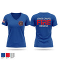 Jones Chapel Fire and Rescue Women's Short Sleeve V-neck Shirt - 1