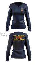 New Milford Fire department 24984583 Women's Long Sleeve V-neck Shirt - 3