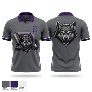 Short Sleeve Performance Polo, Dungeness Greywolves, Baseball, Teamtime, Team time, sublimation, custom sports apparel, team uniforms, spirit wear, spiritwear, sports uniforms, custom shirts, team store, custom team store, fundraiser sports, apparel fundraiser