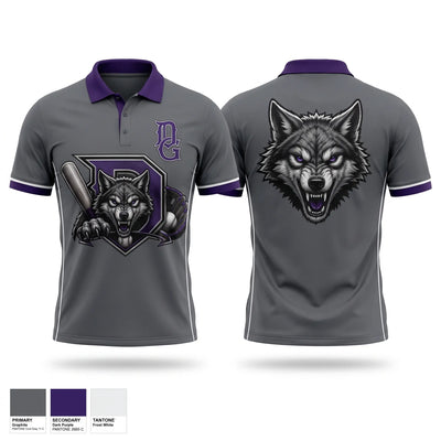 Dungeness Greywolves Short Sleeve Performance Polo - 1