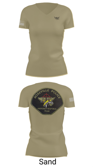 Womens Short Sleeve Vneck Shirt, Roseville E.R.T., , Teamtime, Team time, sublimation, custom sports apparel, team uniforms, spirit wear, spiritwear, sports uniforms, custom shirts, team store, custom team store, fundraiser sports, apparel fundraiser