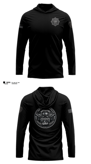 Long Sleeve hooded sunshirt, Jefferson County Sheriff's Office, Police, Teamtime, Team time, sublimation, custom sports apparel, team uniforms, spirit wear, spiritwear, sports uniforms, custom shirts, team store, custom team store, fundraiser sports, apparel fundraiser