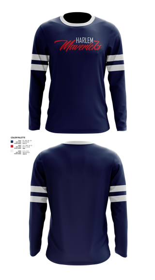 Long Sleeve Performance Shirt, Harlem Mavericks, Baseball, Teamtime, Team time, sublimation, custom sports apparel, team uniforms, spirit wear, spiritwear, sports uniforms, custom shirts, team store, custom team store, fundraiser sports, apparel fundraiser