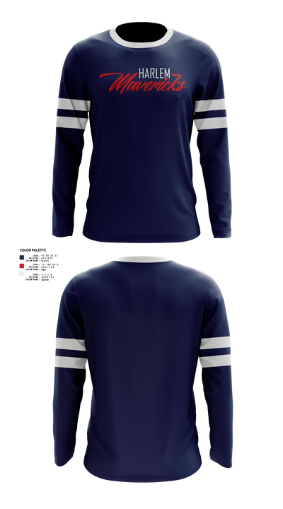 Harlem Mavericks Long Sleeve Performance Shirt 21
