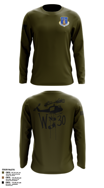 145th LRS/LGVM 93307873 Long Sleeve Performance Shirt 1