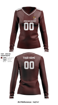 Eau Claire Middle School Volleyball 13905361 Women's Long Sleeve V-neck Shirt - 1