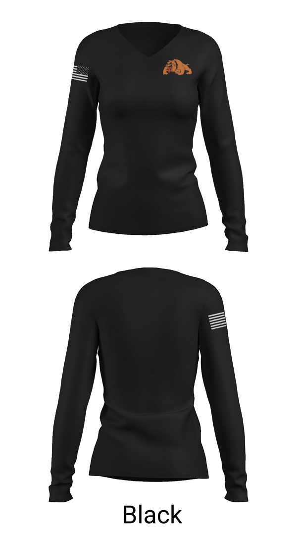 Womens Long Sleeve Vneck Shirt, Davenport, Cross Country, Teamtime, Team time, sublimation, custom sports apparel, team uniforms, spirit wear, spiritwear, sports uniforms, custom shirts, team store, custom team store, fundraiser sports, apparel fundraiser
