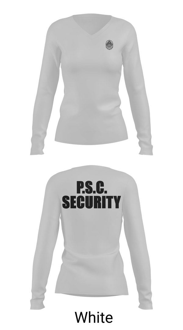 Womens Long Sleeve Vneck Shirt, Security, Police, Teamtime, Team time, sublimation, custom sports apparel, team uniforms, spirit wear, spiritwear, sports uniforms, custom shirts, team store, custom team store, fundraiser sports, apparel fundraiser