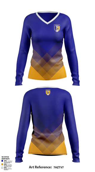 Womens Long Sleeve Vneck Shirt, Kemper County High School, Spirit Store, Teamtime, Team time, sublimation, custom sports apparel, team uniforms, spirit wear, spiritwear, sports uniforms, custom shirts, team store, custom team store, fundraiser sports, apparel fundraiser
