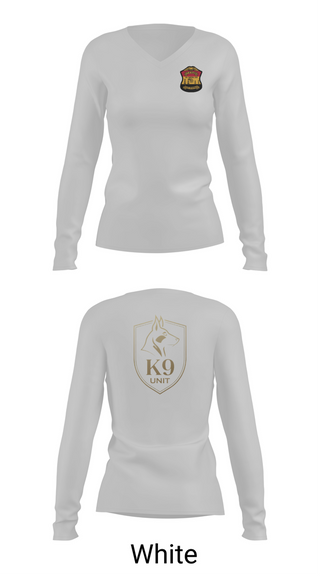 Womens Long Sleeve Vneck Shirt, Kilgore K-9 Unit, Police, Teamtime, Team time, sublimation, custom sports apparel, team uniforms, spirit wear, spiritwear, sports uniforms, custom shirts, team store, custom team store, fundraiser sports, apparel fundraiser