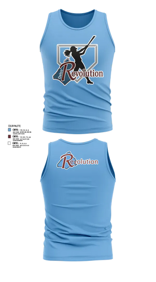 Tank Top, Revolution Delco 14U White, Softball, Teamtime, Team time, sublimation, custom sports apparel, team uniforms, spirit wear, spiritwear, sports uniforms, custom shirts, team store, custom team store, fundraiser sports, apparel fundraiser
