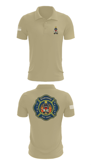 Short Sleeve Performance Polo, Guernsey Fire & Rescue, , Teamtime, Team time, sublimation, custom sports apparel, team uniforms, spirit wear, spiritwear, sports uniforms, custom shirts, team store, custom team store, fundraiser sports, apparel fundraiser