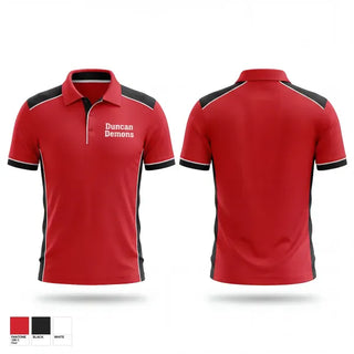Short Sleeve Performance Polo, Duncan Demons, Tennis, Teamtime, Team time, sublimation, custom sports apparel, team uniforms, spirit wear, spiritwear, sports uniforms, custom shirts, team store, custom team store, fundraiser sports, apparel fundraiser