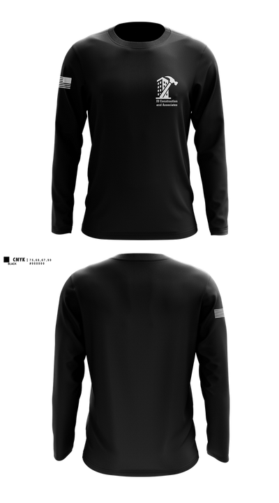 JD Construction and Associates 93502182 Long Sleeve Performance Shirt 1
