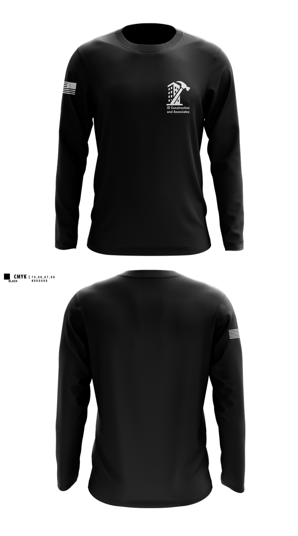 Long Sleeve Performance Shirt, JD Construction and Associates, , Teamtime, Team time, sublimation, custom sports apparel, team uniforms, spirit wear, spiritwear, sports uniforms, custom shirts, team store, custom team store, fundraiser sports, apparel fundraiser