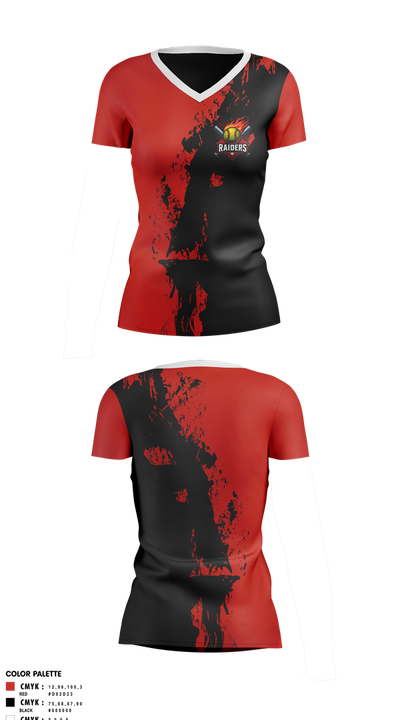 Raiders 56179112 Women's Short Sleeve V-neck Shirt - 1