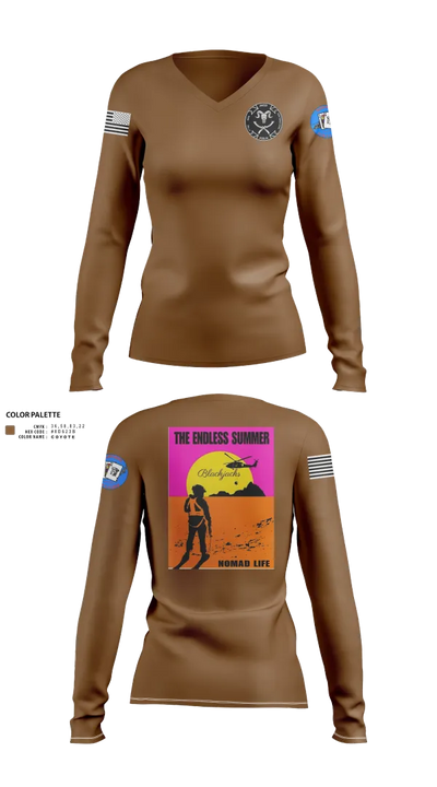 A co 2-4GSAB 63049430 Women's Long Sleeve V-neck Shirt - 22