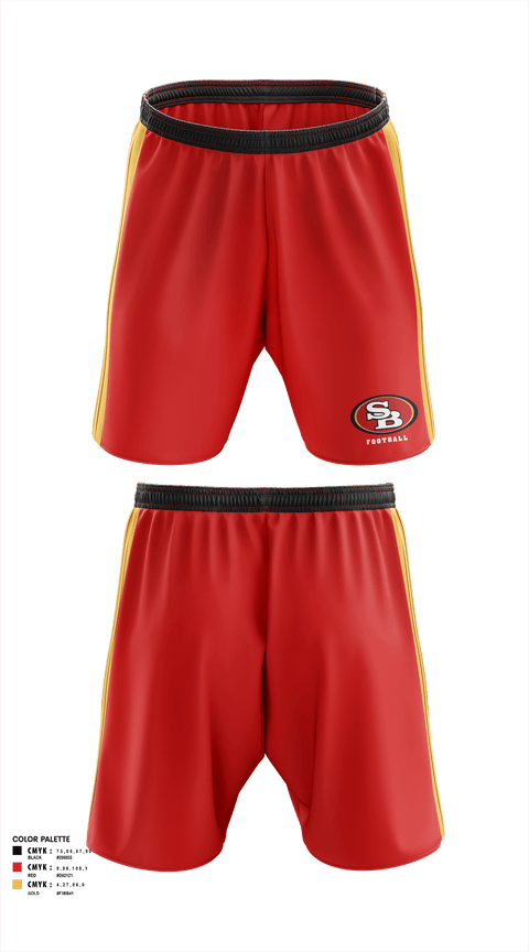 Athletic Shorts With Pockets, Southbay 49ers 9(Villains), Football, Teamtime, Team time, sublimation, custom sports apparel, team uniforms, spirit wear, spiritwear, sports uniforms, custom shirts, team store, custom team store, fundraiser sports, apparel fundraiser
