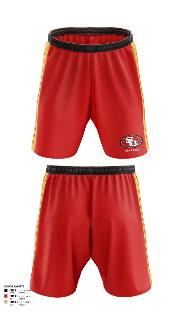 Athletic Shorts With Pockets, Southbay 49ers 9(Villains), Football, Teamtime, Team time, sublimation, custom sports apparel, team uniforms, spirit wear, spiritwear, sports uniforms, custom shirts, team store, custom team store, fundraiser sports, apparel fundraiser