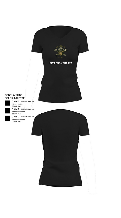 87th CEC-A FMT PLT 27162663 Women's Short Sleeve V-neck Shirt - 24