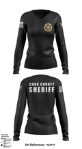 Cook County Sheriff’s Office 24552368 Women's Long Sleeve V-neck Shirt - 6