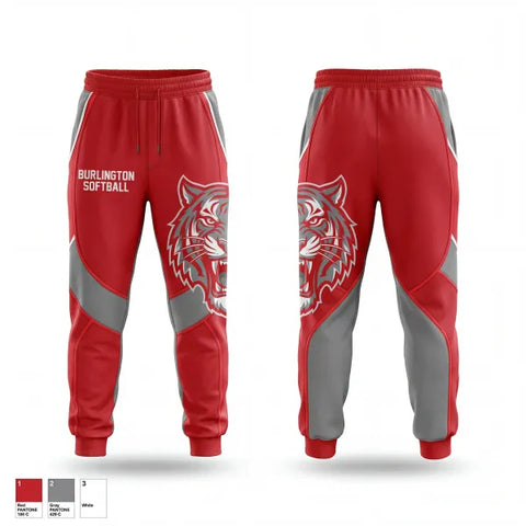 Sweatpants, Burlington Softball, Softball, Teamtime, Team time, sublimation, custom sports apparel, team uniforms, spirit wear, spiritwear, sports uniforms, custom shirts, team store, custom team store, fundraiser sports, apparel fundraiser