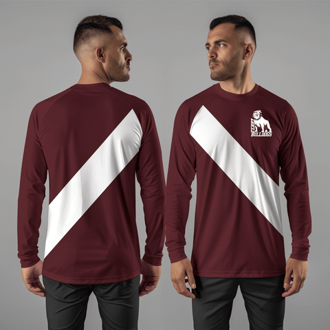 Long Sleeve Performance Shirt, Bulldogs, Football, Teamtime, Team time, sublimation, custom sports apparel, team uniforms, spirit wear, spiritwear, sports uniforms, custom shirts, team store, custom team store, fundraiser sports, apparel fundraiser