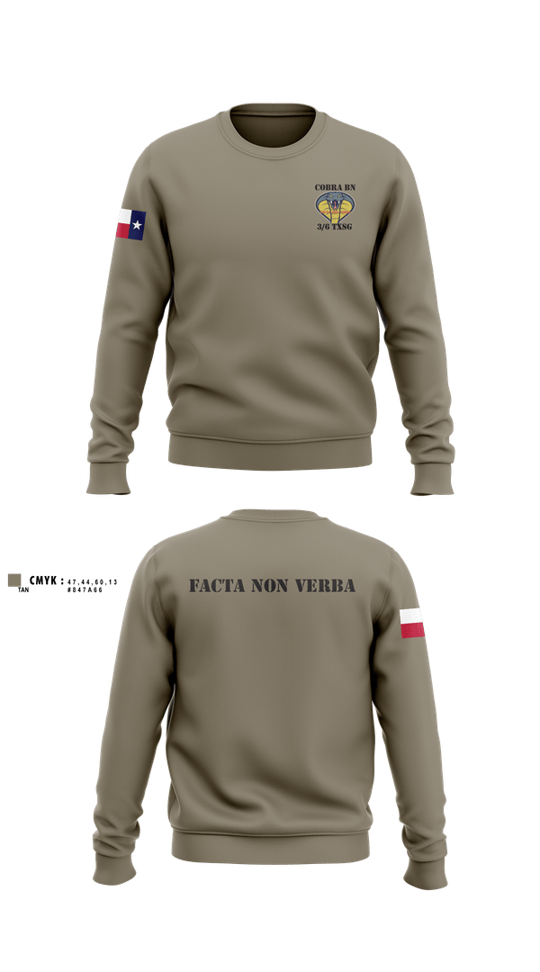 Crew Neck Sweatshirt, 3BN/6BDE Cobras, Army, Teamtime, Team time, sublimation, custom sports apparel, team uniforms, spirit wear, spiritwear, sports uniforms, custom shirts, team store, custom team store, fundraiser sports, apparel fundraiser