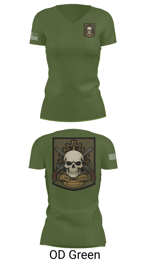 Womens Short Sleeve Vneck Shirt, 430th MP Detachment, , Teamtime, Team time, sublimation, custom sports apparel, team uniforms, spirit wear, spiritwear, sports uniforms, custom shirts, team store, custom team store, fundraiser sports, apparel fundraiser