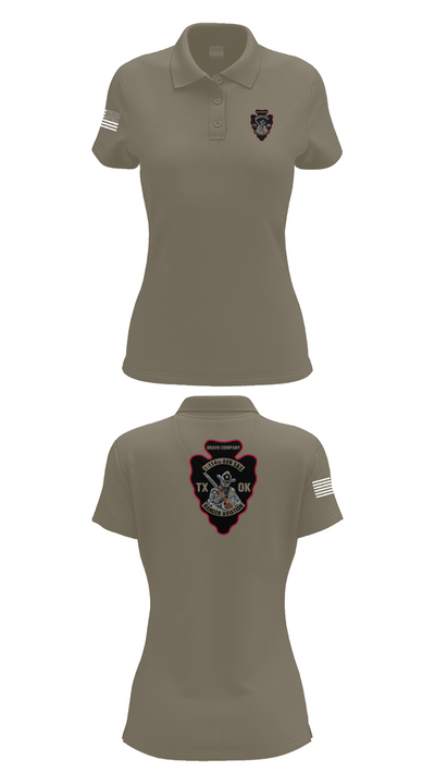 B CO 1-114TH AVN S&S 16112199 Women's Short Sleeve Performance Polo  - 75