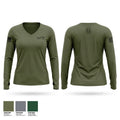 ESU Women's Long Sleeve V-neck Shirt - 1