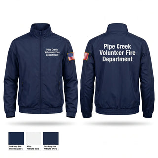 Windbreaker, Pipe Creek Volunteer Fire Department, Fire Department, Teamtime, Team time, sublimation, custom sports apparel, team uniforms, spirit wear, spiritwear, sports uniforms, custom shirts, team store, custom team store, fundraiser sports, apparel fundraiser