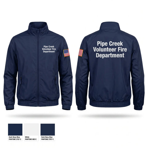 Windbreaker, Pipe Creek Volunteer Fire Department, Fire Department, Teamtime, Team time, sublimation, custom sports apparel, team uniforms, spirit wear, spiritwear, sports uniforms, custom shirts, team store, custom team store, fundraiser sports, apparel fundraiser