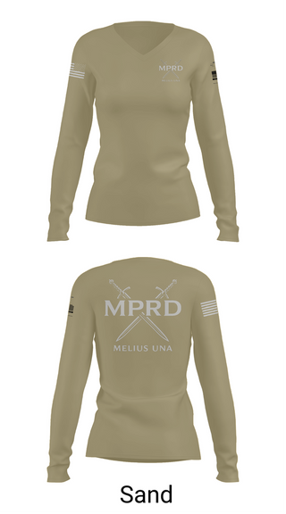 Womens Long Sleeve Vneck Shirt, HRC / MPRD, , Teamtime, Team time, sublimation, custom sports apparel, team uniforms, spirit wear, spiritwear, sports uniforms, custom shirts, team store, custom team store, fundraiser sports, apparel fundraiser