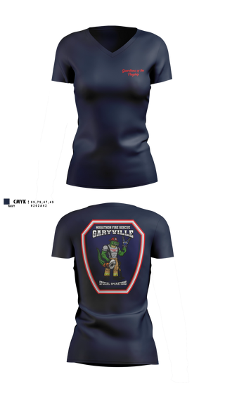Womens Short Sleeve Vneck Shirt, Marathon Fire Rescue, Fire Department, Teamtime, Team time, sublimation, custom sports apparel, team uniforms, spirit wear, spiritwear, sports uniforms, custom shirts, team store, custom team store, fundraiser sports, apparel fundraiser